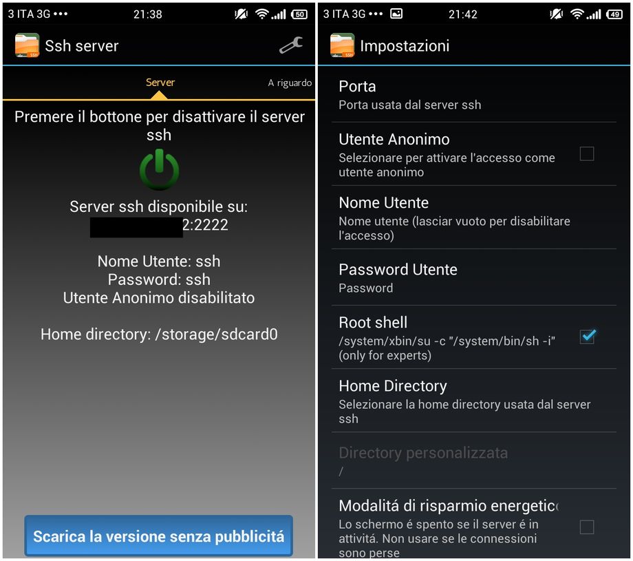 SSH Server Android
