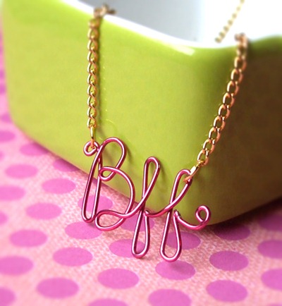diy script necklace