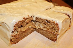 Banana Cake with Caramel Cream Cheese Frosting