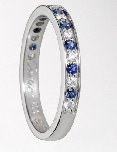 To play up her sapphire engagement ring, Kate should choose this Cartier band, set with diamonds and sapphires. To play up her sapphire engagement ring, Kate should choose this Cartier band, set with diamonds and sapphires.