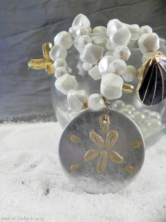 painted sand dollar charm painted sand dollar charm