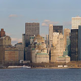 A panorama of Lower Manhattan as viewed from the Staten Island Ferry