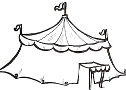 Colorear Carpa Circo Dibujo Facil