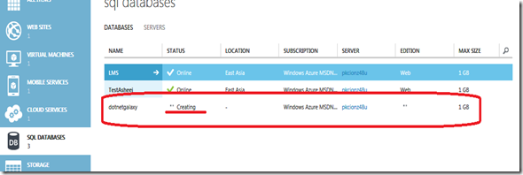 3SQL Server Creating msg 3SQL Server Creating msg
