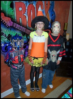 Transformer, Miss Candy Corn and Jason the killer