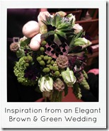 brown and green wedding