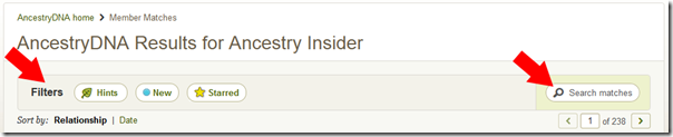 You may have lots of AncestryDNA results, so filtering is very useful.