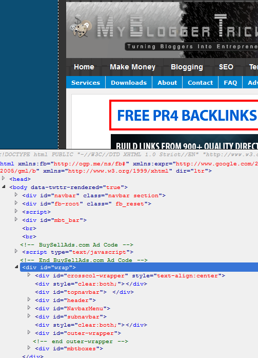 highlighted div section highlighted div section