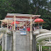 A long line of guests eager to use Blue Jaz's pool slides