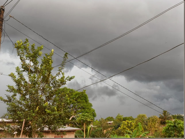 Dark clouds Storm Sidoni's wedding