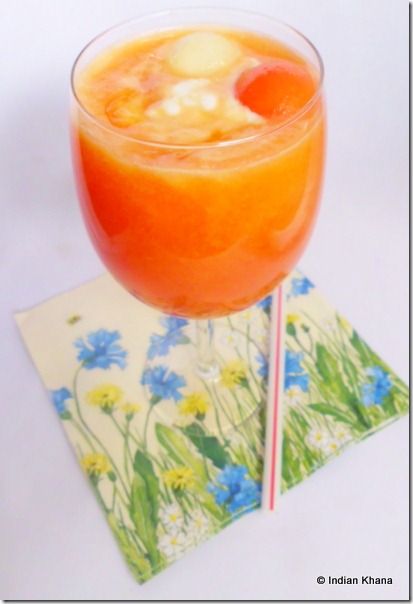 Easy summar drink recipe with fruits papaya n pear juice