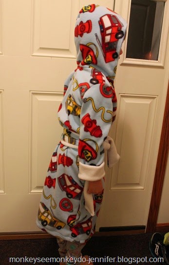 fire truck bathrobe