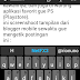 postingan pertama menggunakan blogger mobile Android