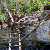 The High-Tech Ladder to Reach the Snorkel Area at Baie of Jinek - Lifou, New Caledonia