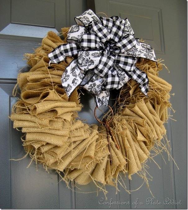 CONFESSIONS OF A PLATE ADDICT Burlap Wreath CONFESSIONS OF A PLATE ADDICT Burlap Wreath