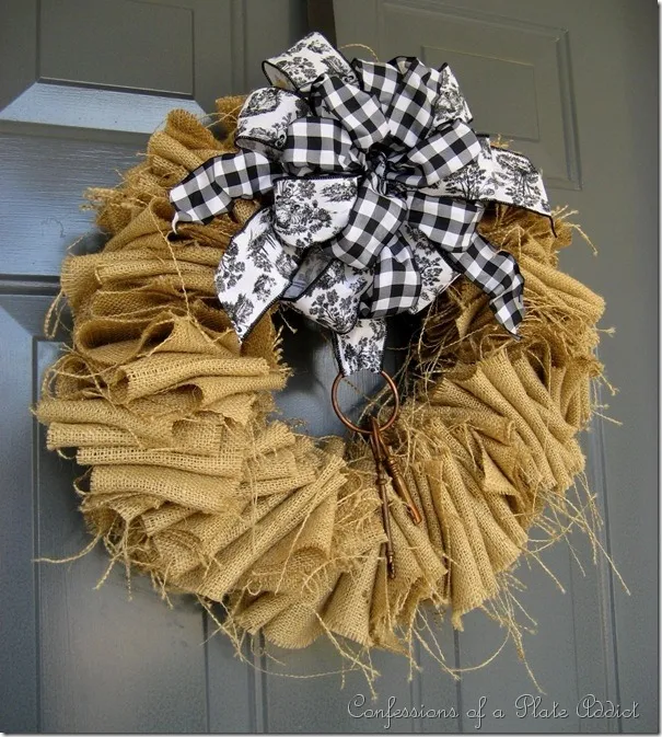 CONFESSIONS OF A PLATE ADDICT Burlap Wreath