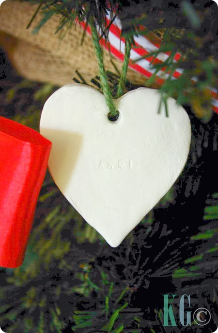 stamped clay tags christmas decorations ornaments white heart stamped clay tags christmas decorations