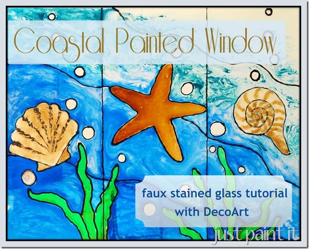 Coastal Painted Window #DecoArt