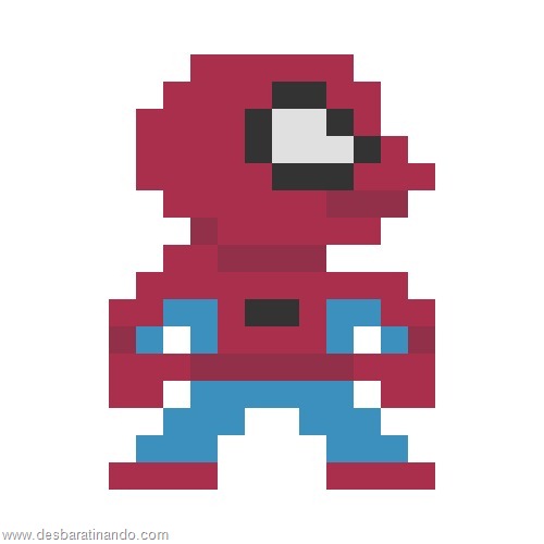 super herois e viloes em 8 bits homem aranha (5)