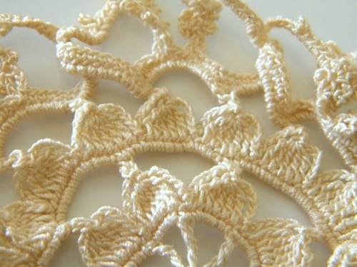  crocheted lace doilies and other goodies that she gave to me