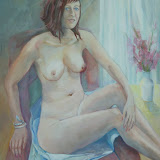 weiblicher Akt mit Schmetterling, Öl auf Leinwand, 60 x 80 cm, Copyright 2011 by O. Weinreich