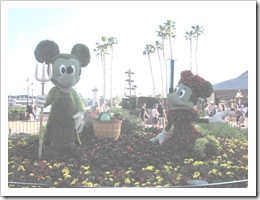 Florida vacation Epcot topiary Mickey and minnie2