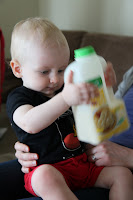 Shakey-shake shake. Mmm... banana pancakes.