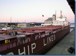 5252 Michigan - Sault Sainte Marie, MI - Soo Locks - Canadian freighter Frontenac inside MacArthur Lock 5252 Michigan - Sault Sainte Marie, MI - Soo Locks - Canadian freighter Frontenac inside MacArthur Lock