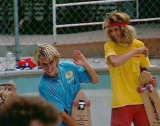 A very young Jay Adams and Tony Alva having fun messing around. The quality of "T" Shirts back then were a lot more superior then they are today.