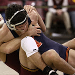 149: Caleb Ervin (Illinois) maj dec #7 Dylan Ness (Minnesota) 11-3. Photo by Mark Beshey.