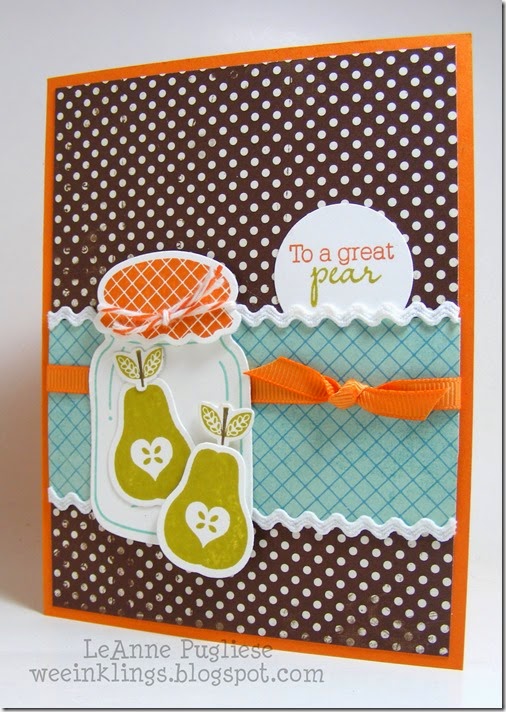LeAnne Pugliese WeeInklings ColourQ254 Perfectly Preserved Great Pear Stampin Up
