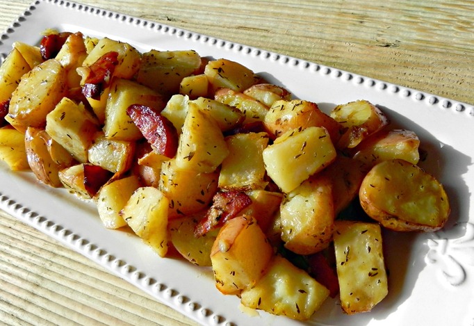 Herb Potatoes with Caramelized Garlic and Chorizo 2 Herb Potatoes with Caramelized Garlic and Chorizo 2