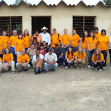 Our team on Friday with the family and friends who helped us build the house.