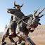 Flaming mountains - statue boeuf et cheval Flaming mountains - statue boeuf et cheval