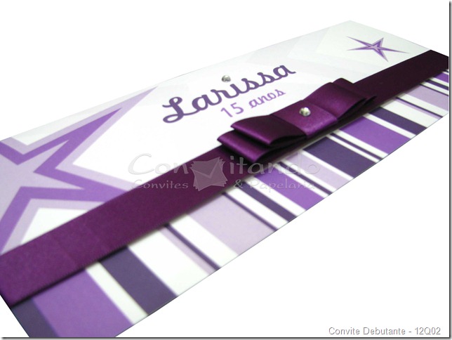 Convite 15 anos, Convite para debutante, Convite com estrelas, convite roxo, convite lil&aacute;s e roxo, convite surpreendente, convite especial, convite diferente para debutante