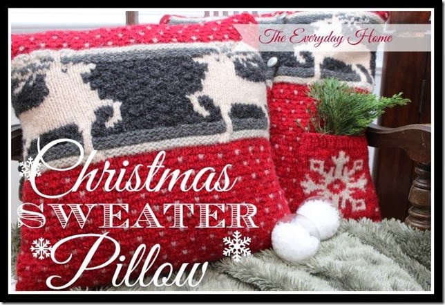 The Everyday Home Christmas Sweater Pillow The Everyday Home Christmas Sweater Pillow