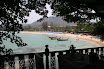 The view from the balcony of my parents' beach-front hotel. It was a great find, right next to the water with two rooms and a staircase right down to the water.