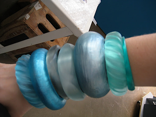 You can never have enough jewelry! I tried out as many Alexis Bittar bangles as I could.