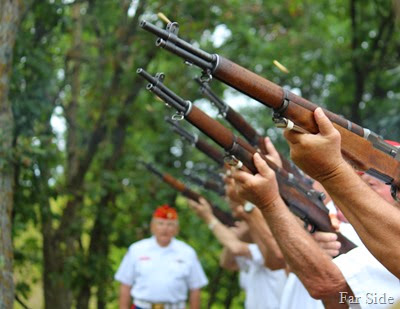 The rifle salute