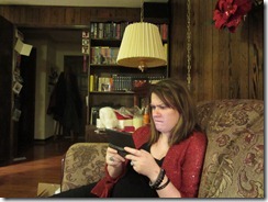 Leah playing her DS