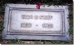 Ella Engle's Grave Marker Ella Engle's Grave Marker