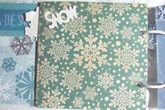 Winter Fun photo journal greenish snowflake pg.8