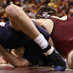 141: #9 Nick Dardanes (Minnesota) dec Logan Arlis (Illinois) 10-3. Photo by Mark Beshey.