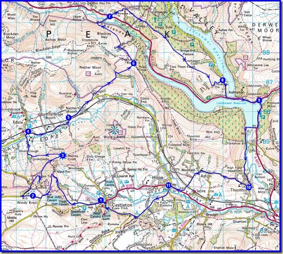 Our route - 33km, 1100 metres ascent, just over 4 hours