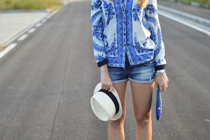 Italian Fashion Blogger, Fashion Blog, Fashion Blogger, Sheinside.com, Blouse Panama Hat, Wedge Sneakers, Zara sunglasses, White Sunglasses