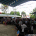 A full crowd of voters is waiting for their turn to cast their votes at Bago Aplaya