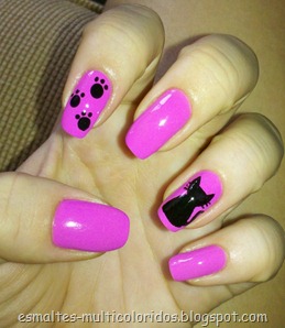 NAIL ART GATINHO 4