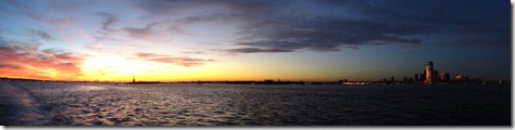 NYC sunset panoramic
