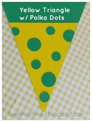 Triangle w Polka Dots Closeup Triangle w Polka Dots Closeup