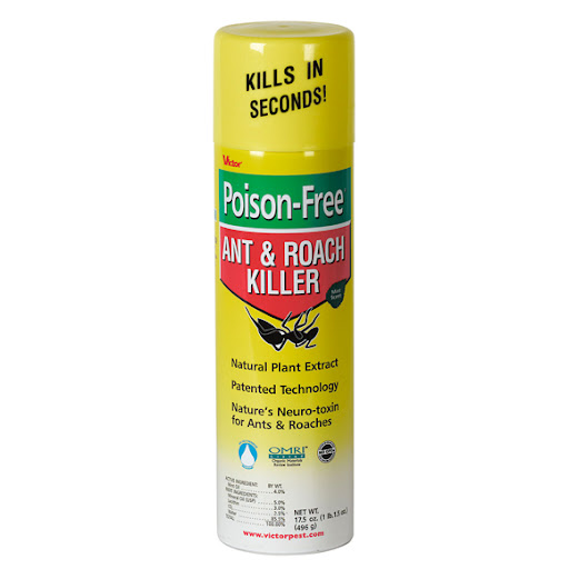 The active ingredient in Victor's Poison-Free Ant and Roach Killer is mint oil.